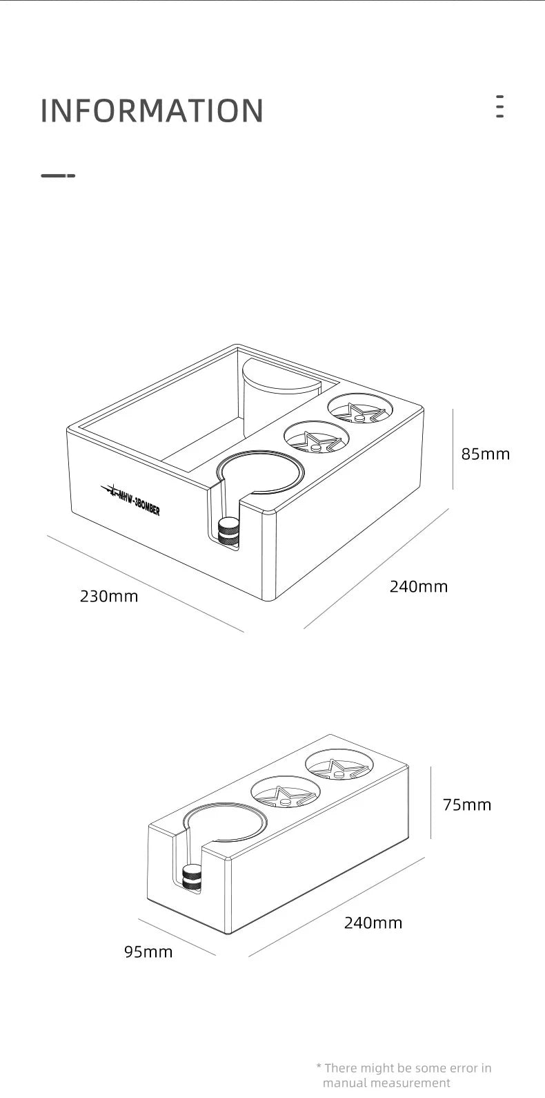 MHW-3BOMBER ESPRESSO ACCESSORIES ORGANISER BOX