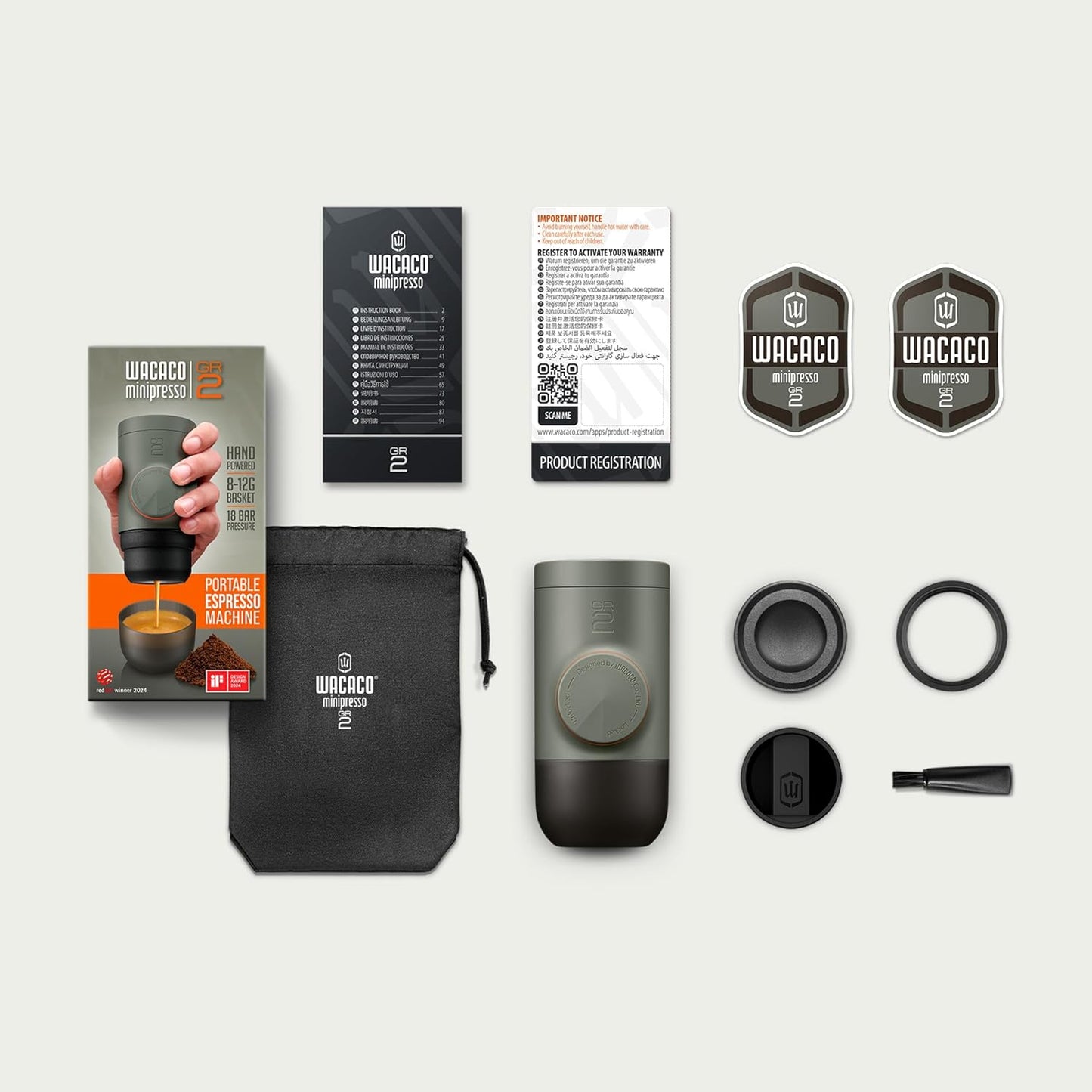Wacaco Minipresso GR2 Portable Espresso Maker