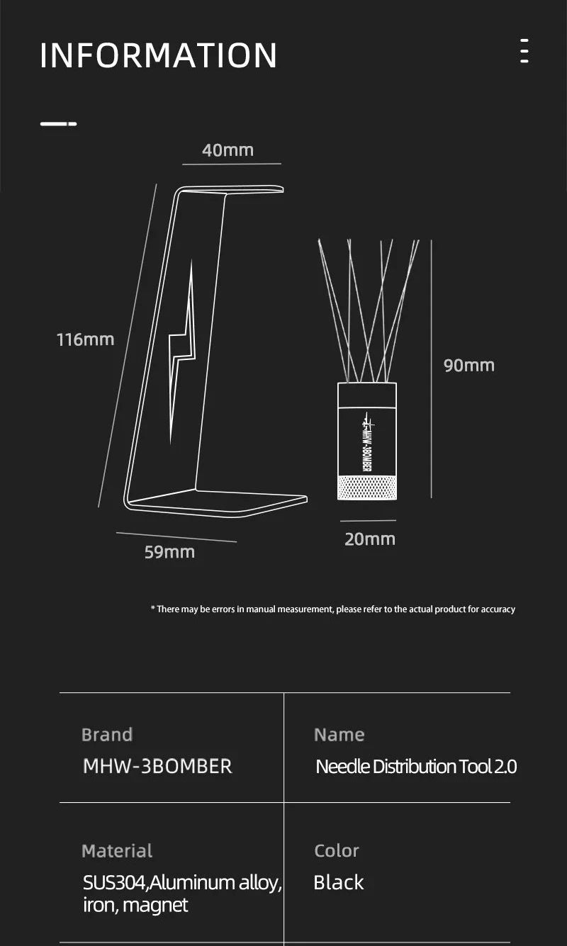 MHW-3BOMBER LIGHTNING NEEDLE DISTRIBUTOR WDT TOOL 2.0