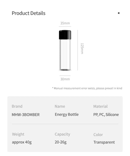 MHW-3BOMBER ENERGY BOTTLE STORAGE TUBE