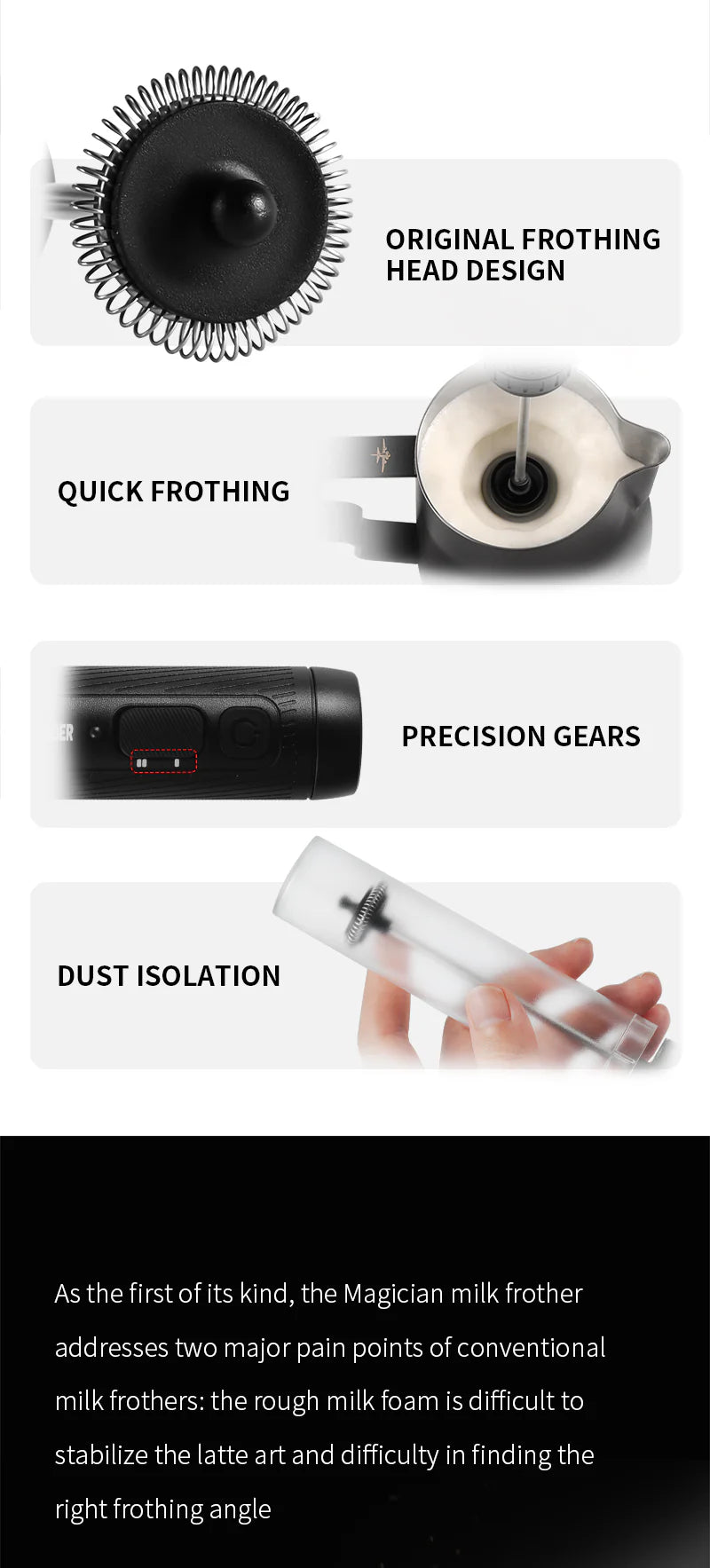 MHW-3BOMBER MAGICIAN HANDHELD MILK FROTHER