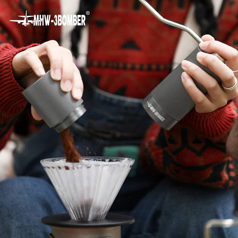 MHW-3Bomber - RACING M1 MANUAL COFFEE GRINDER TITANIUM PLATING BURR