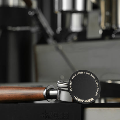MHW-3BOMBER ESPRESSO PUCK SCREEN TITANIUM PLATED BLACK - 58.5MM