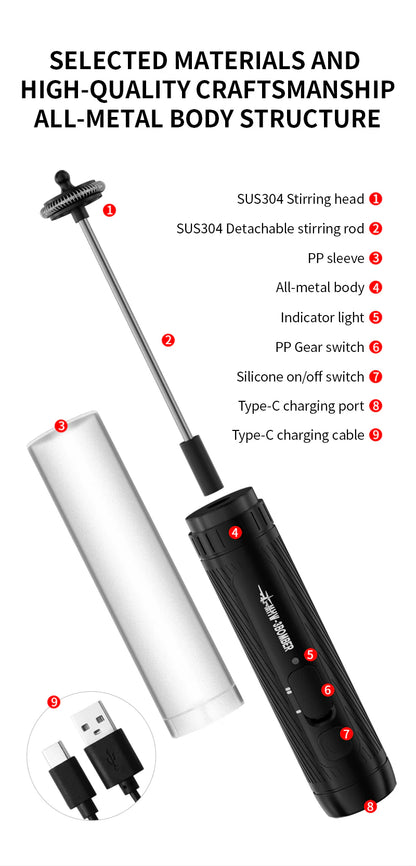 MHW-3BOMBER MAGICIAN HANDHELD MILK FROTHER
