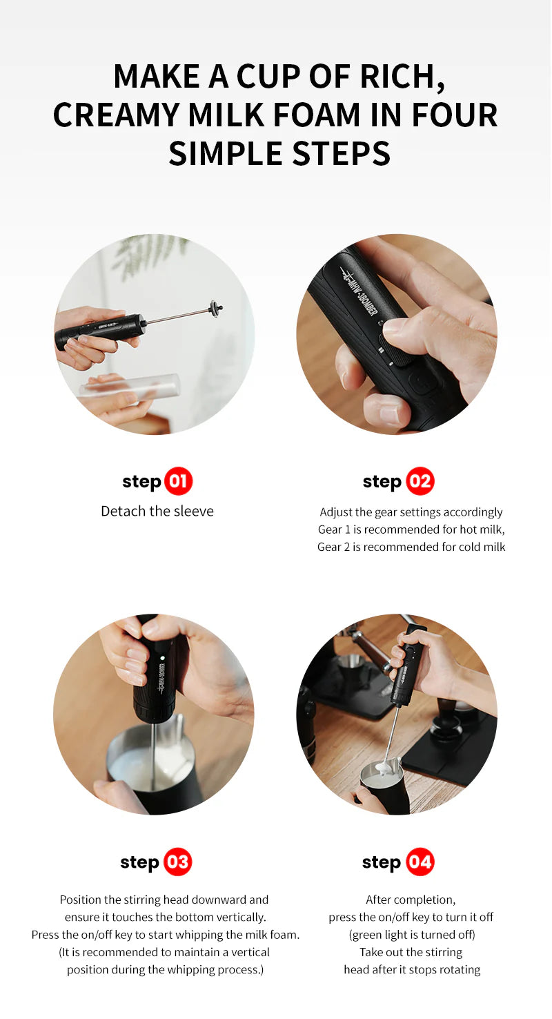 MHW-3BOMBER MAGICIAN HANDHELD MILK FROTHER