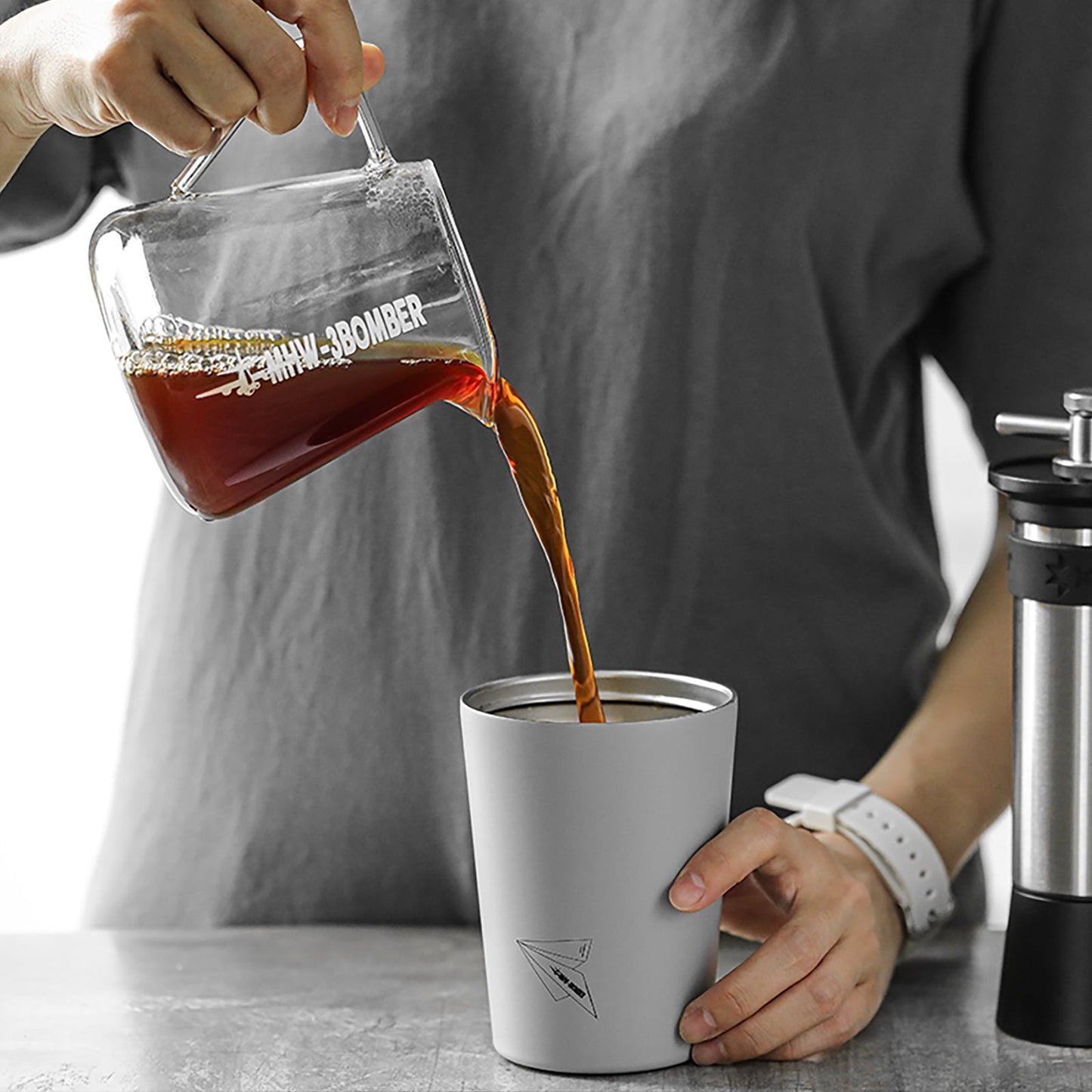 MHW-3BOMBER ELF COFFEE SERVER - TRANSPARENT