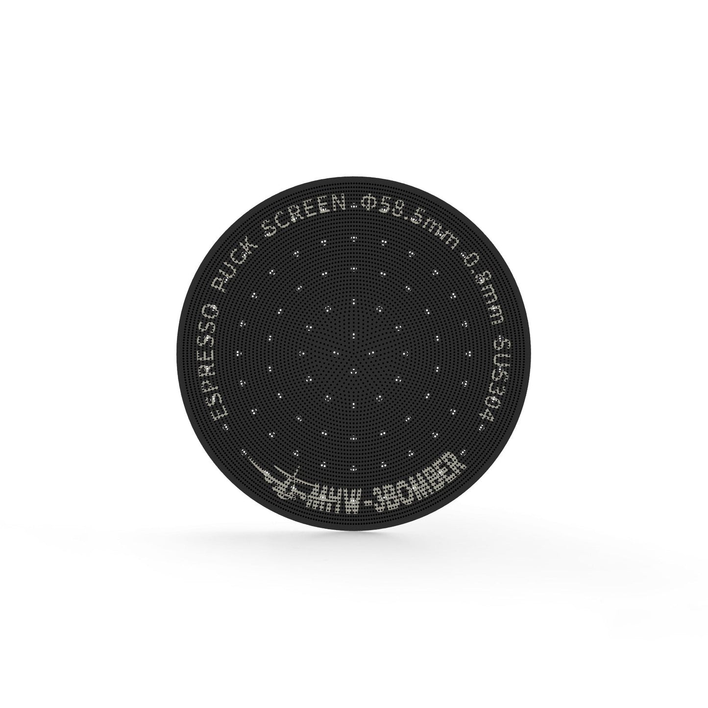 MHW-3BOMBER ESPRESSO PUCK SCREEN TITANIUM PLATED BLACK - 58.5MM