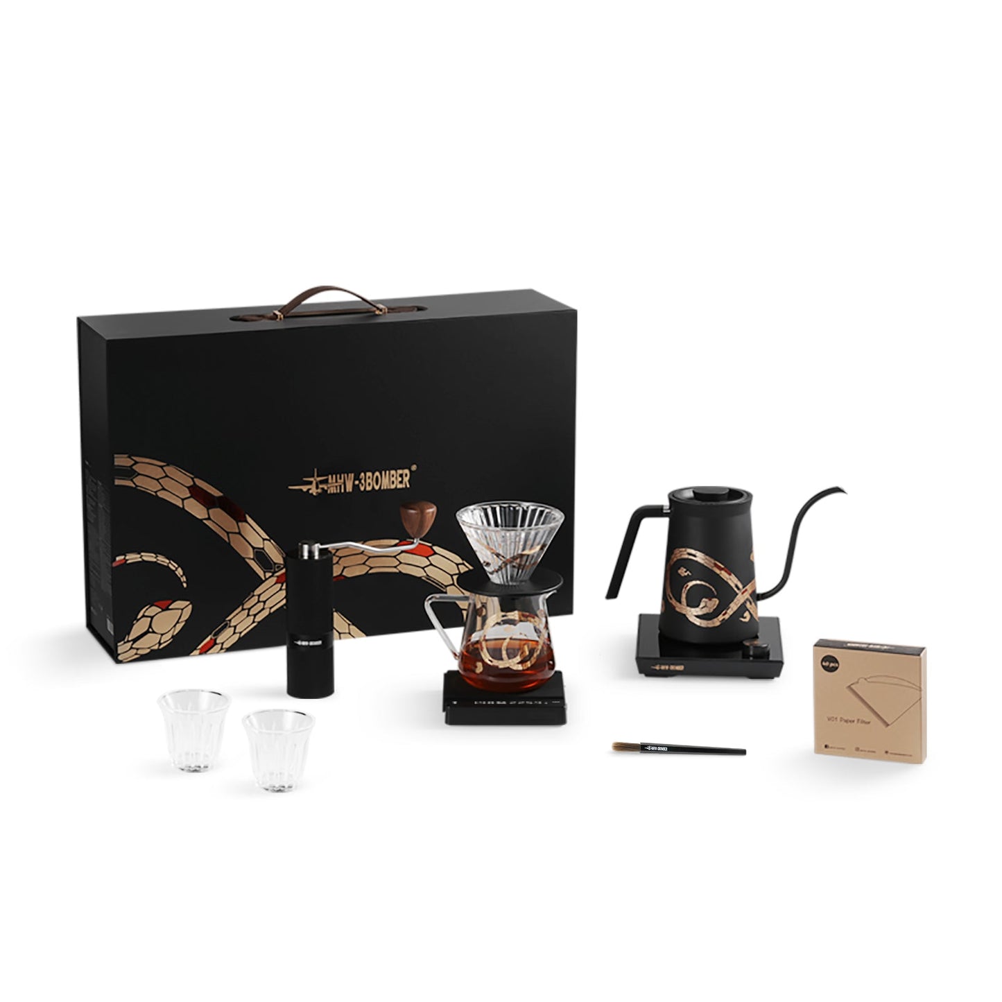 MHW-3BOMBER ASSASSIN GOOSENECK ELECTRIC KETTLE - BLACK