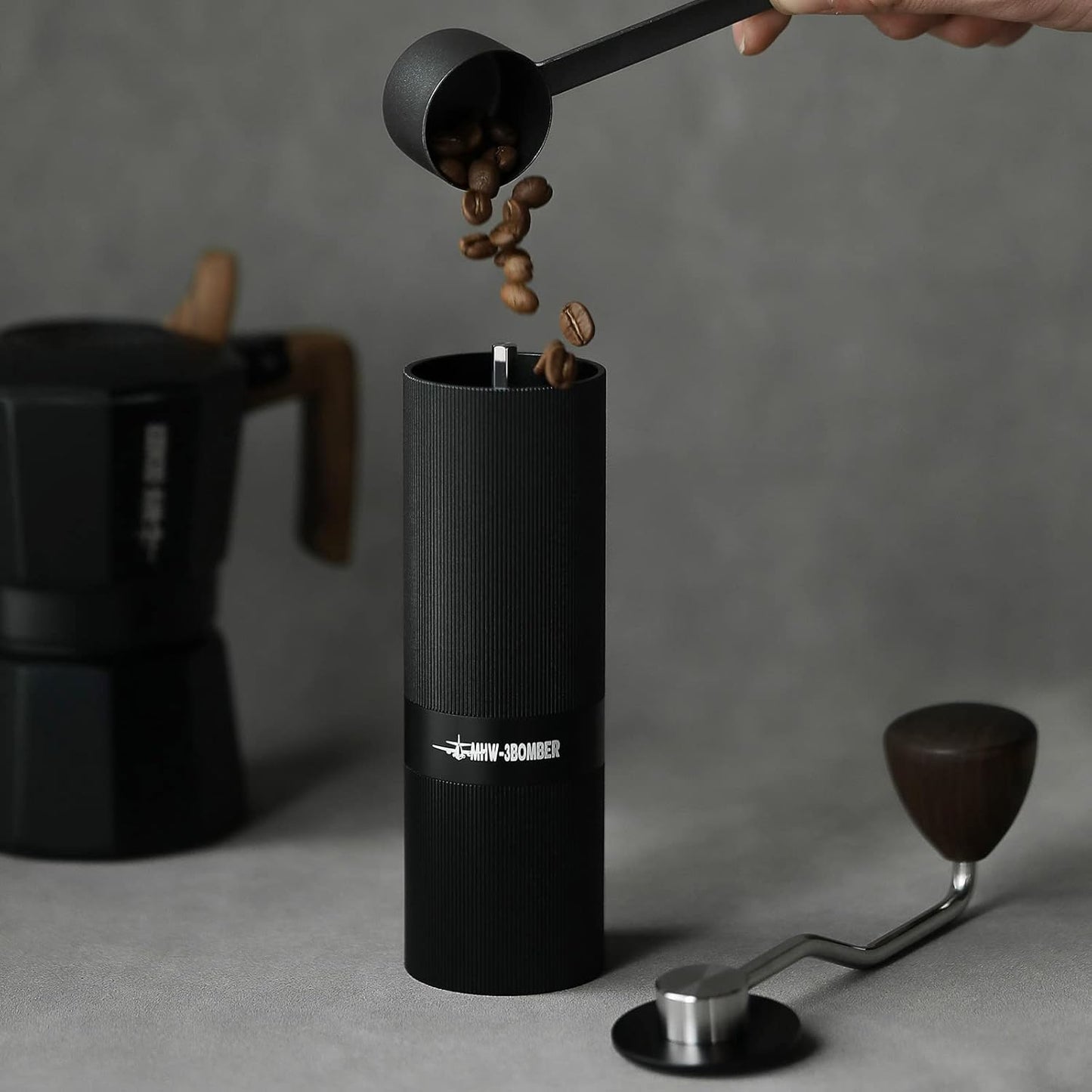 MHW-3Bomber - RACING M1 MANUAL COFFEE GRINDER TITANIUM PLATING BURR