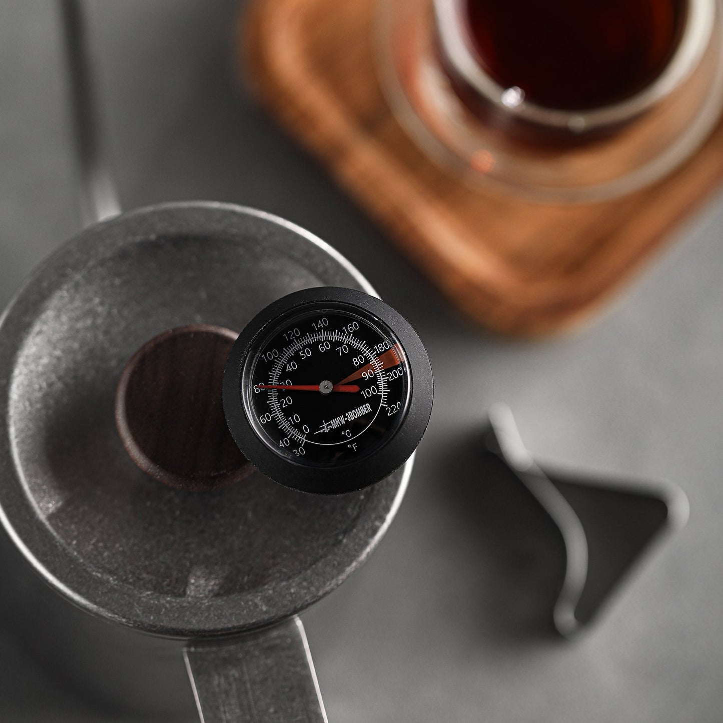MHW-3BOMBER 0 TO 100℃ DIAL THERMOMETER - BLACK