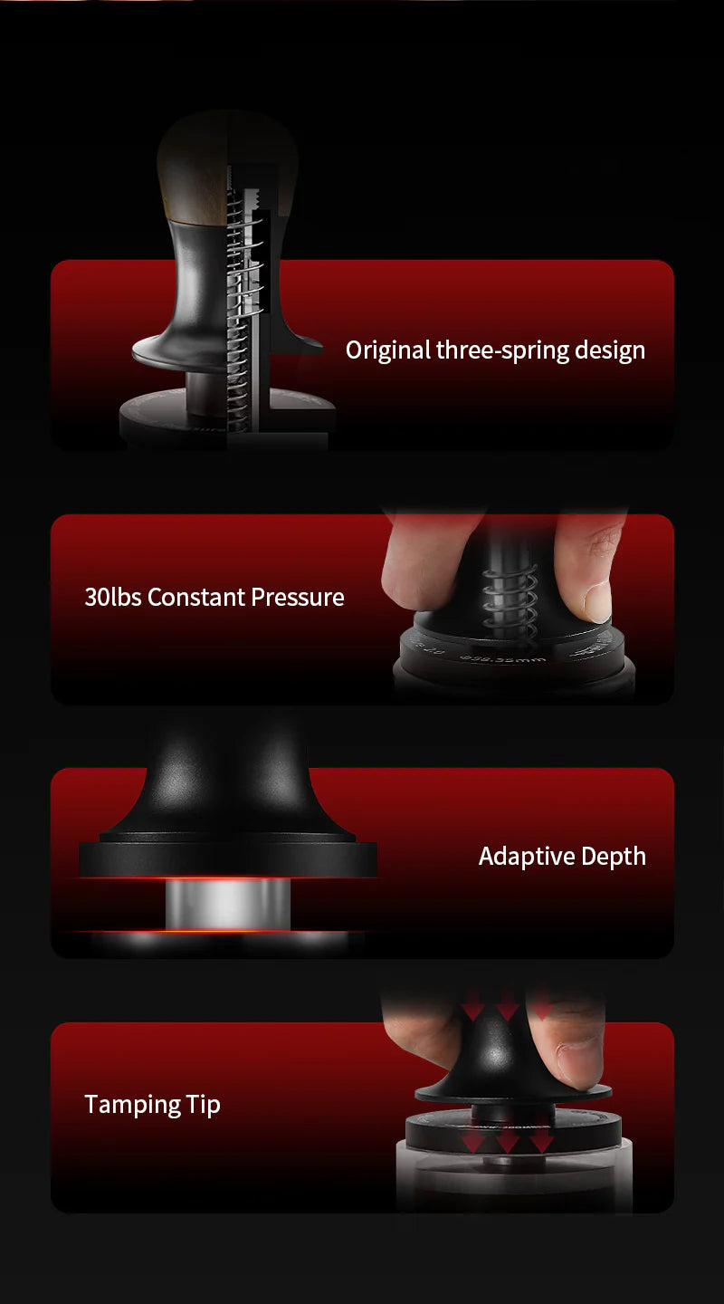 MHW-3BOMBER FLASH TAMPER 30LBS CONSTANT PRESSURE ESPRESSO TAMPER 2.0 SOUND FEEDBACK