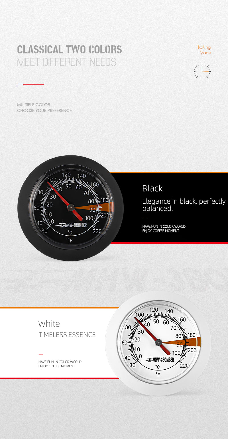MHW-3BOMBER 0 TO 100℃ DIAL THERMOMETER - BLACK