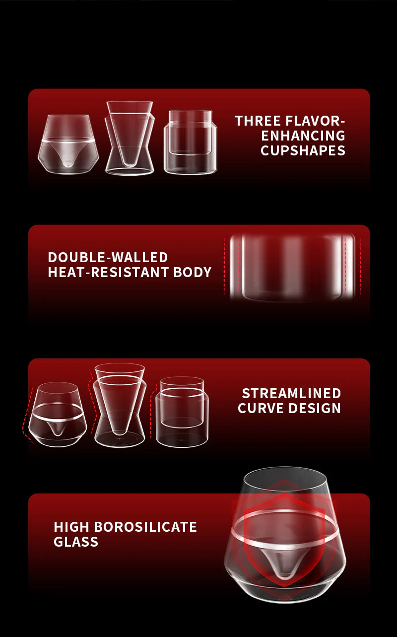MHW-3BOMBER DW SERIES GLASS CUP TRANSPARENT