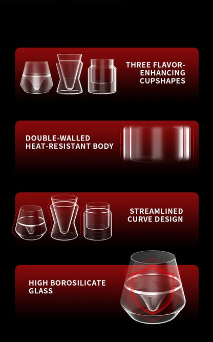 MHW-3BOMBER DW SERIES GLASS CUP TRANSPARENT