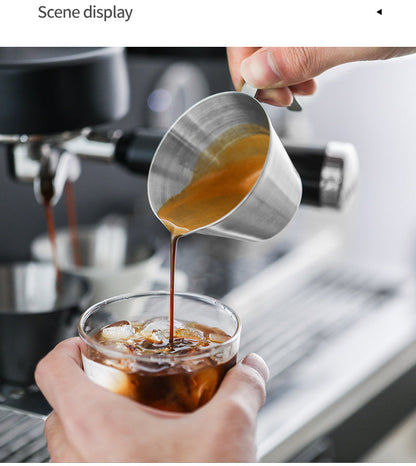 MHW-3BOMBER ESPRESSO STAINLESS STEEL MEASURING CUP SINGLE SPOUT - 100ml