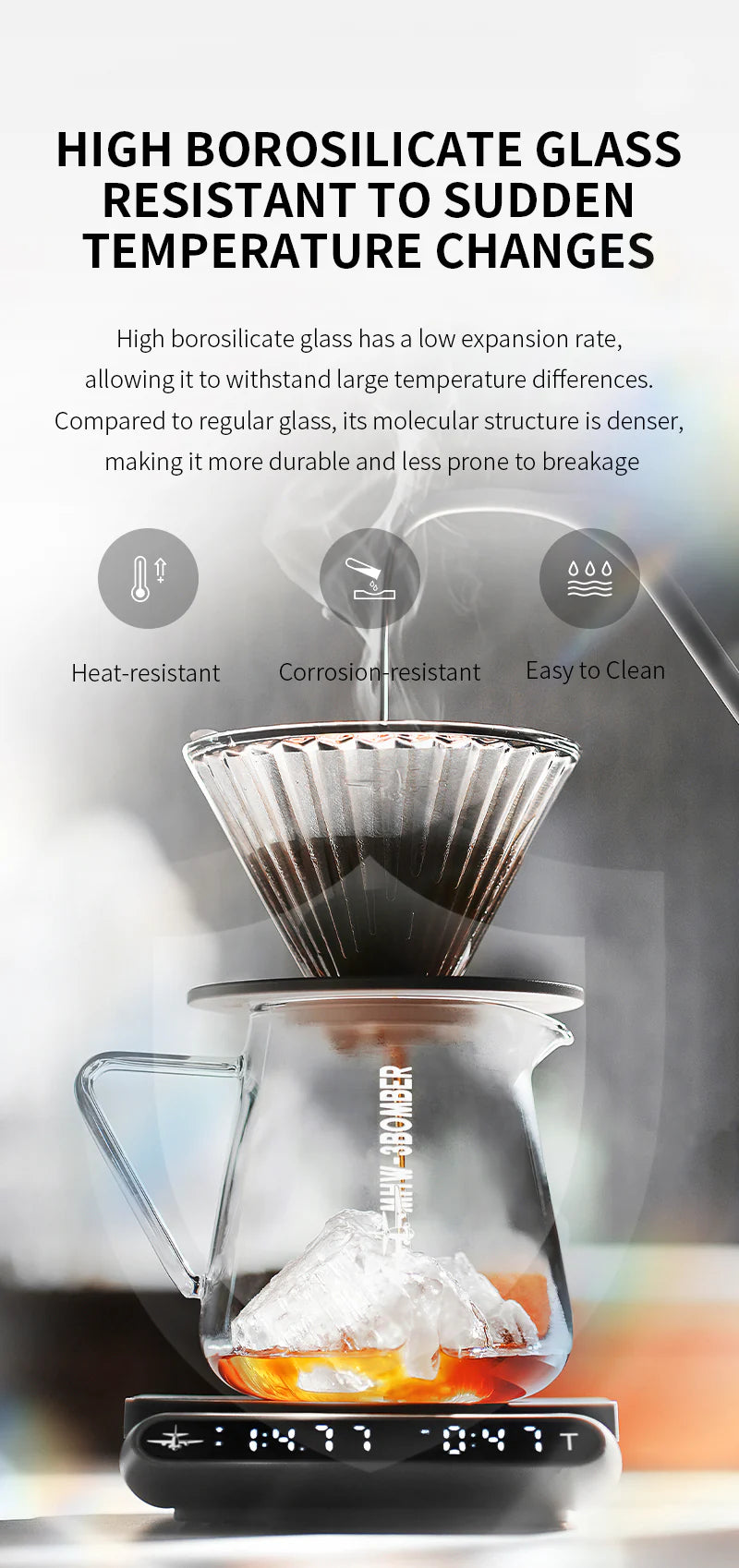 MHW-3BOMBER ELF COFFEE SERVER - TRANSPARENT