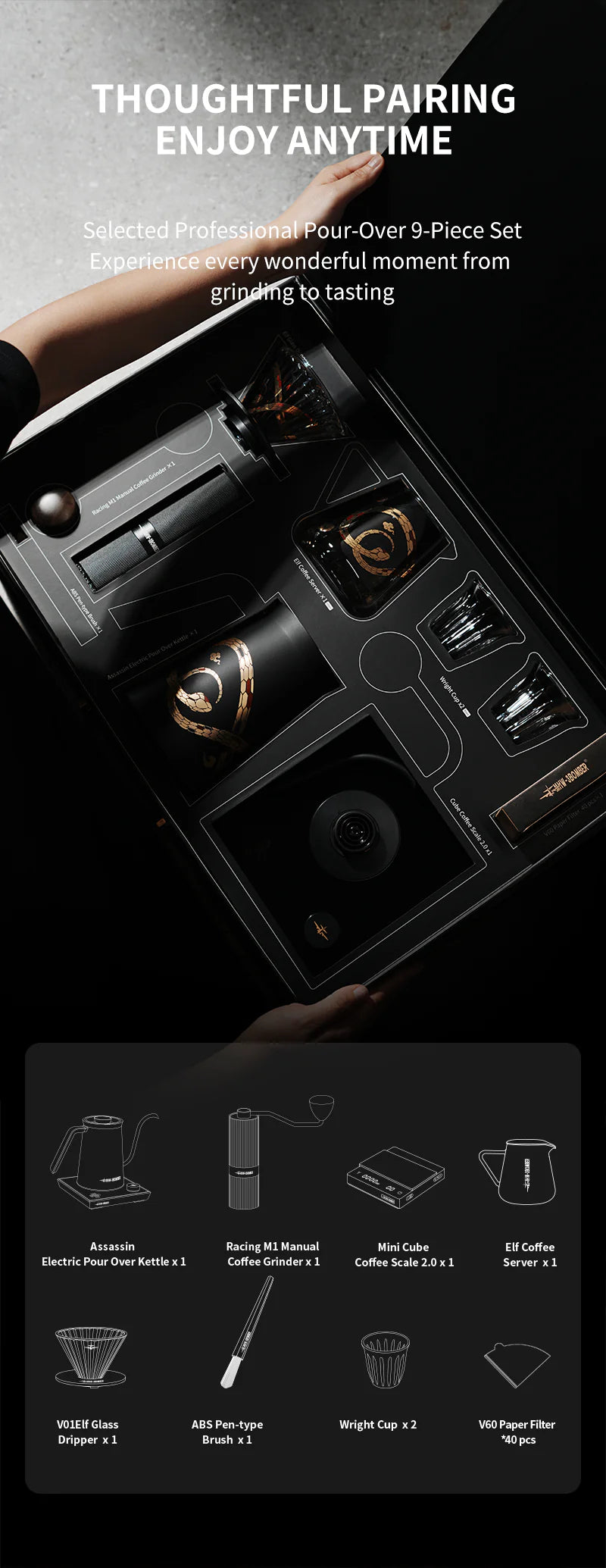 MHW-3BOMBER SERPENT COLLECTION POUR OVER COFFEE GIFT BOX