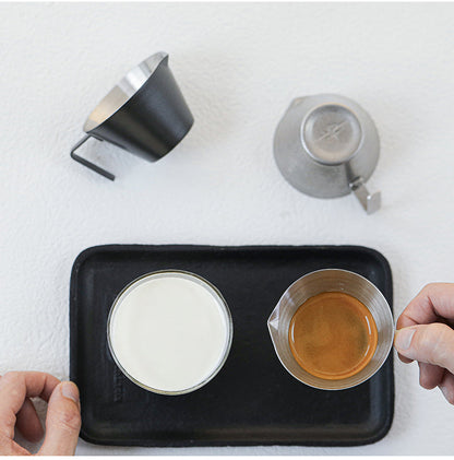 MHW-3BOMBER ESPRESSO STAINLESS STEEL MEASURING CUP SINGLE SPOUT - 100ml