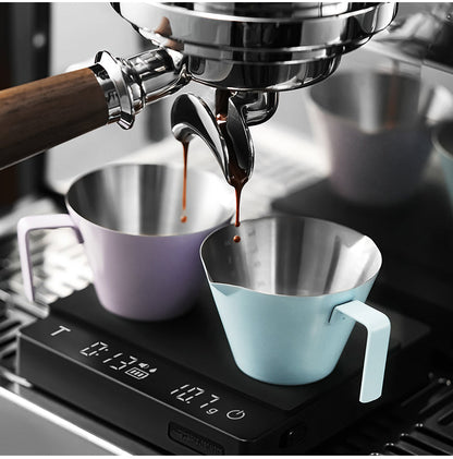 MHW-3BOMBER ESPRESSO STAINLESS STEEL MEASURING CUP SINGLE SPOUT - 100ml
