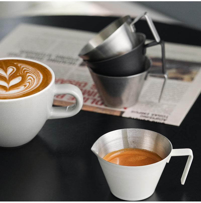 MHW-3BOMBER ESPRESSO STAINLESS STEEL MEASURING CUP SINGLE SPOUT - 100ml
