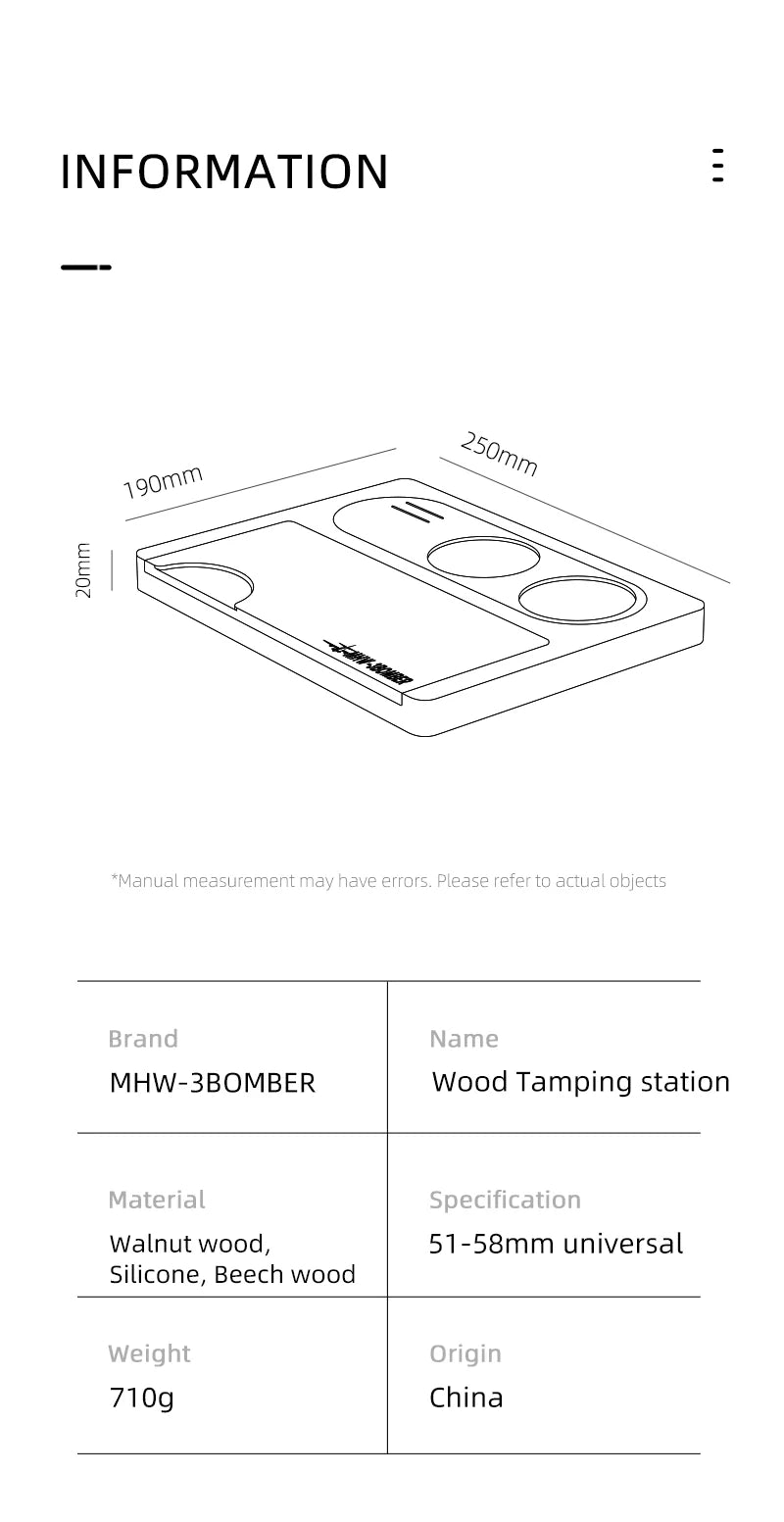 MHW-3BOMBER WOOD TAMPING BASE