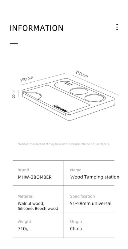 MHW-3BOMBER WOOD TAMPING BASE