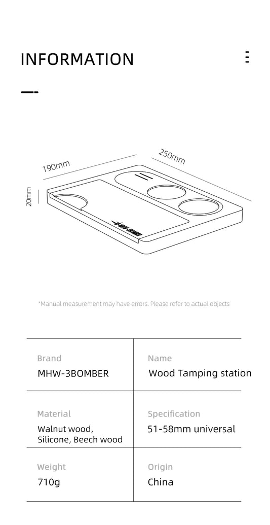 MHW-3BOMBER WOOD TAMPING BASE