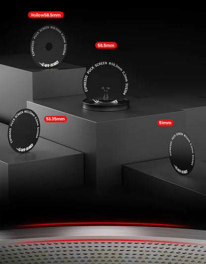 MHW-3BOMBER ESPRESSO PUCK SCREEN TITANIUM PLATED BLACK - 58.5MM