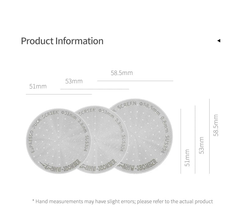 MHW-3BOMBER ESPRESSO PUCK SCREEN - 58.5MM