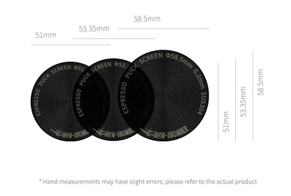 MHW-3BOMBER ESPRESSO PUCK SCREEN TITANIUM PLATED BLACK - 58.5MM