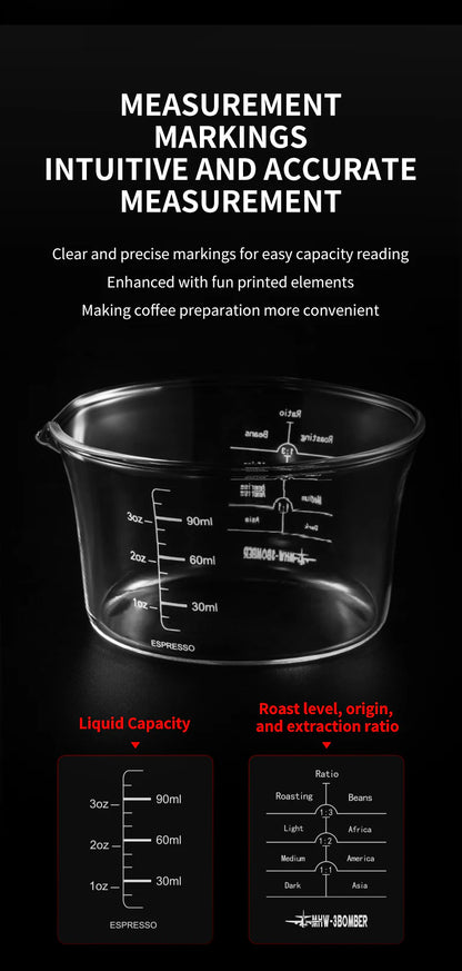 MHW-3BOMBER GLASS MEASURING CUP TRANSPARENT 120ML