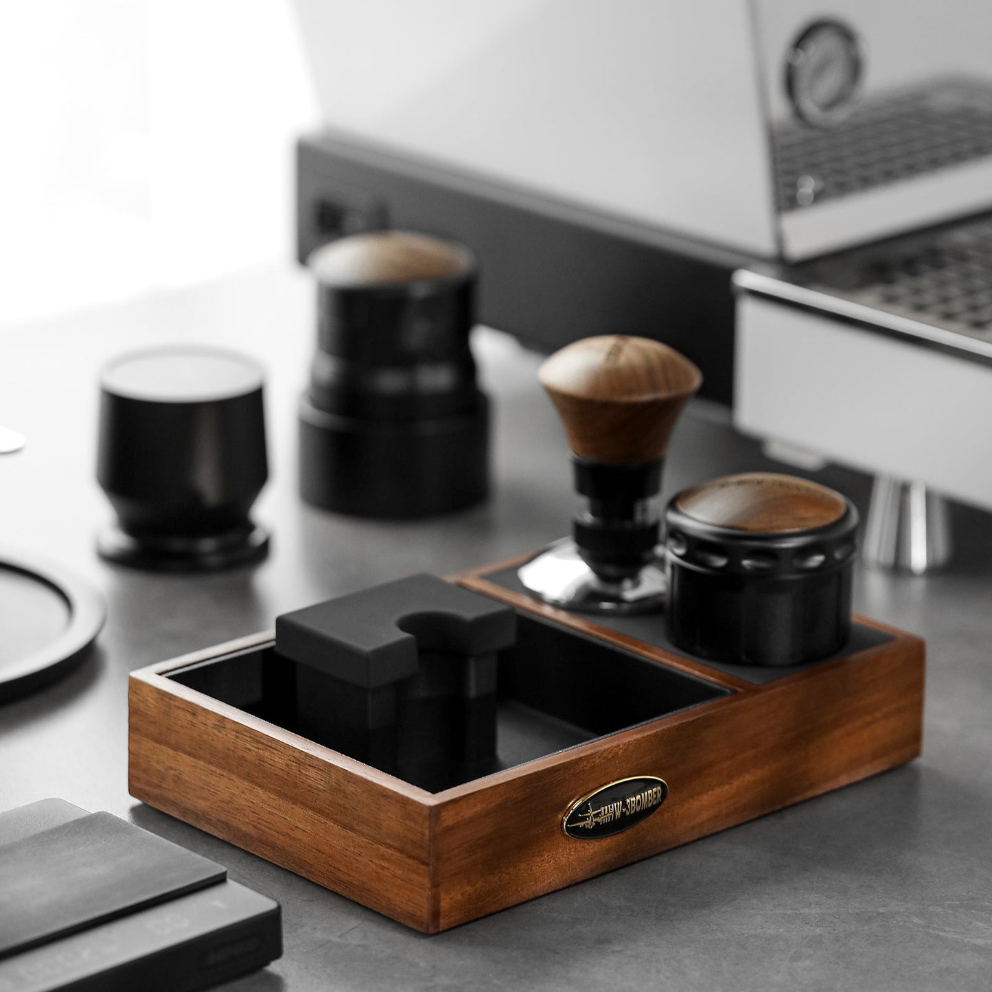 MHW-3BOMBER ESPRESSO TAMPING STATION COFFEE PORTAFILTER HOLDER