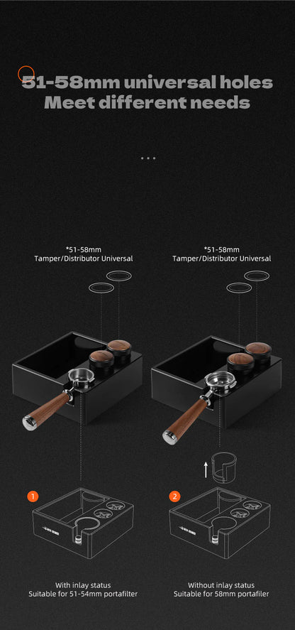 MHW-3BOMBER ABS PORTAFILTER HOLDER TAMPER STATION