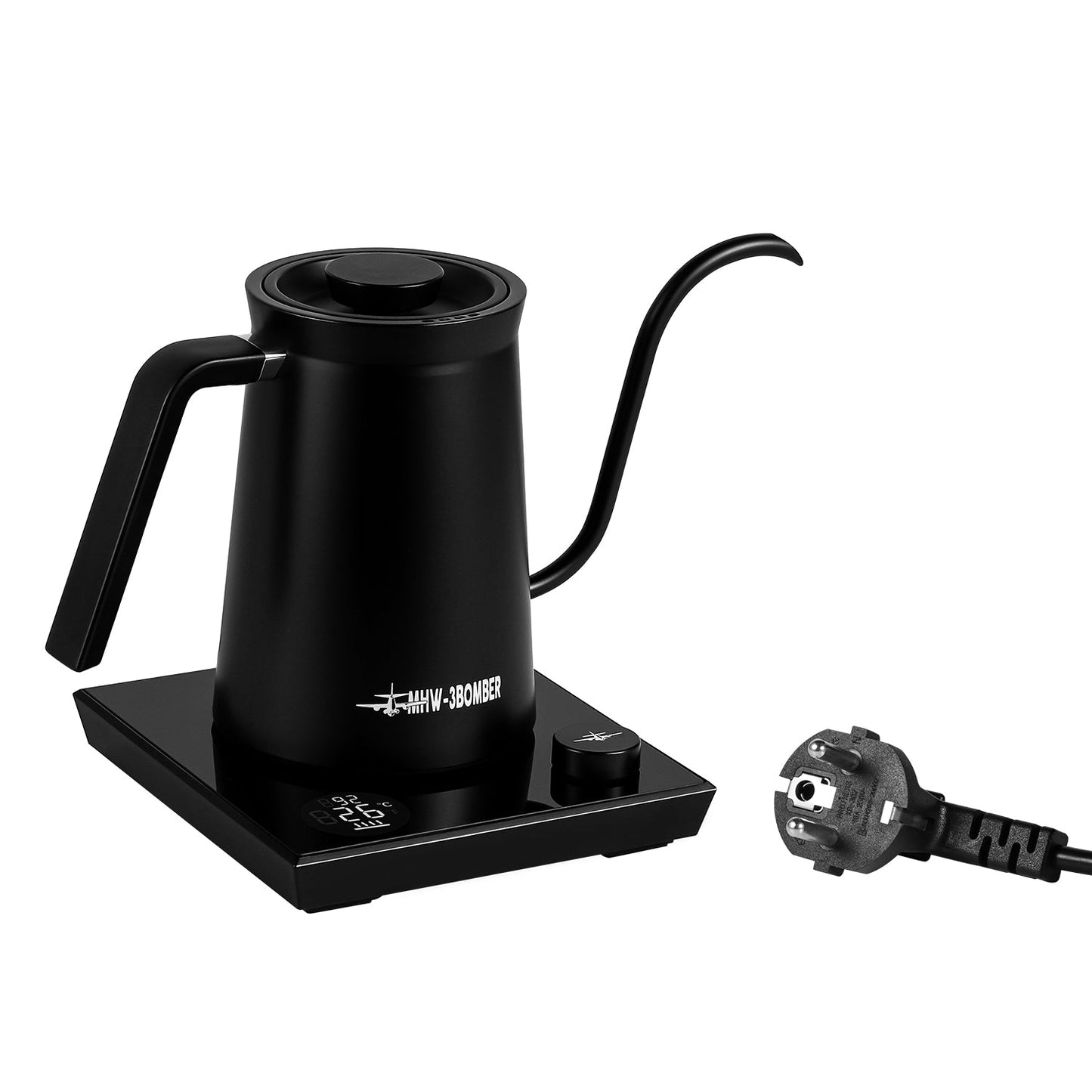 MHW-3BOMBER ASSASSIN GOOSENECK ELECTRIC KETTLE - BLACK