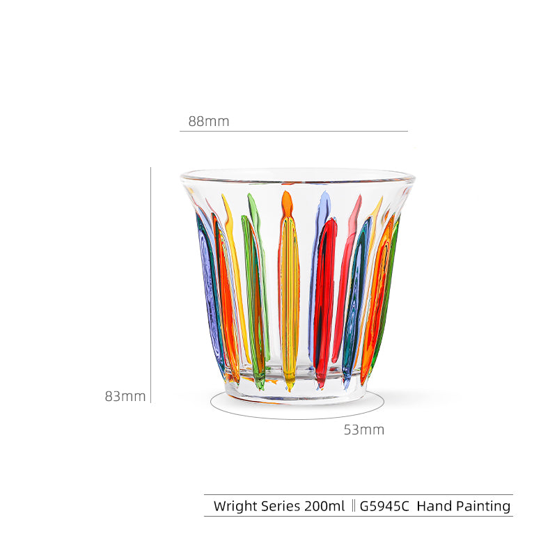 MHW-3BOMBER WRIGHT CUP ESPRESSO SHOT GLASS HAND-PAINTED SERIES