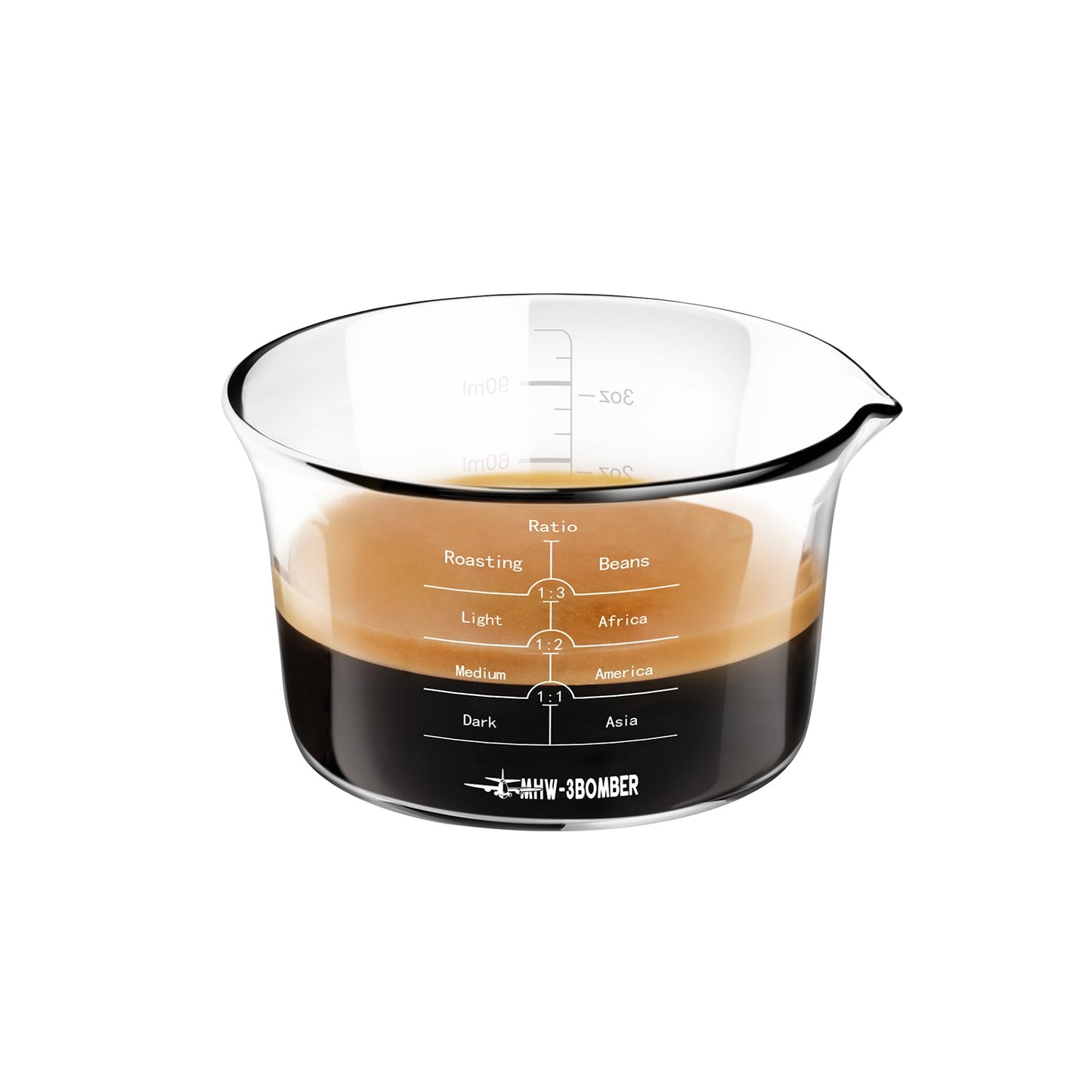MHW-3BOMBER GLASS MEASURING CUP TRANSPARENT 120ML